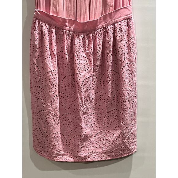 M Missoni Pleated Silk Cotton Pink
Sleeveless Lined Eyelet Mini Dress Sz 40/US8 - Picture 2 of 13